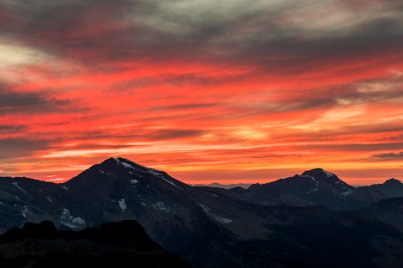 Alpine Sunset over Heavens Peak (3) photo
