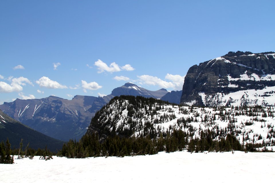 Looking towards the St. Mary Valley from Logan Pass