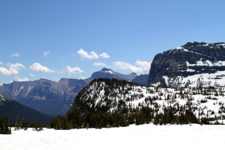 Looking towards the St. Mary Valley from Logan Pass