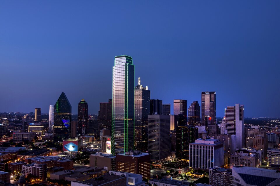 Cityscape twilight sunset photo