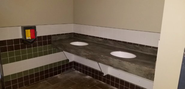 Canaan Valley National Wildlife Refuge Counters in restrooms are installed