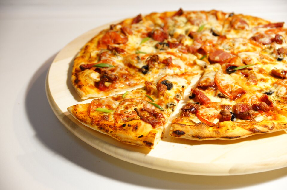 Pizza a piece of the dough