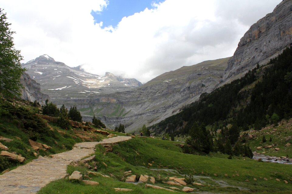 Landscape monte perdido high mountains