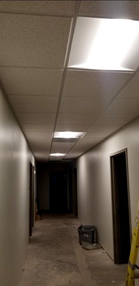 Canaan Valley National Wildlife Refuge  Lights in hallway to public use area installed