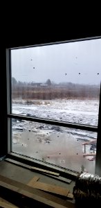 Canaan Valley National Wildlife Refuge Bird Glass installed in exhibit room