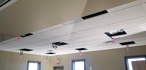 Canaan Valley National Wildlife Refuge Ceiling tiles are in the multi use room