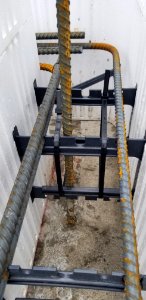 CVNWR typical first row of rebar at corner