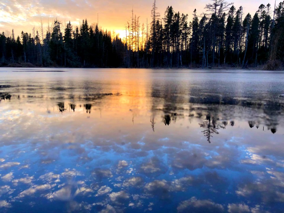 Sunset over Beaver Pond at Aroostook National Wildlife Refuge