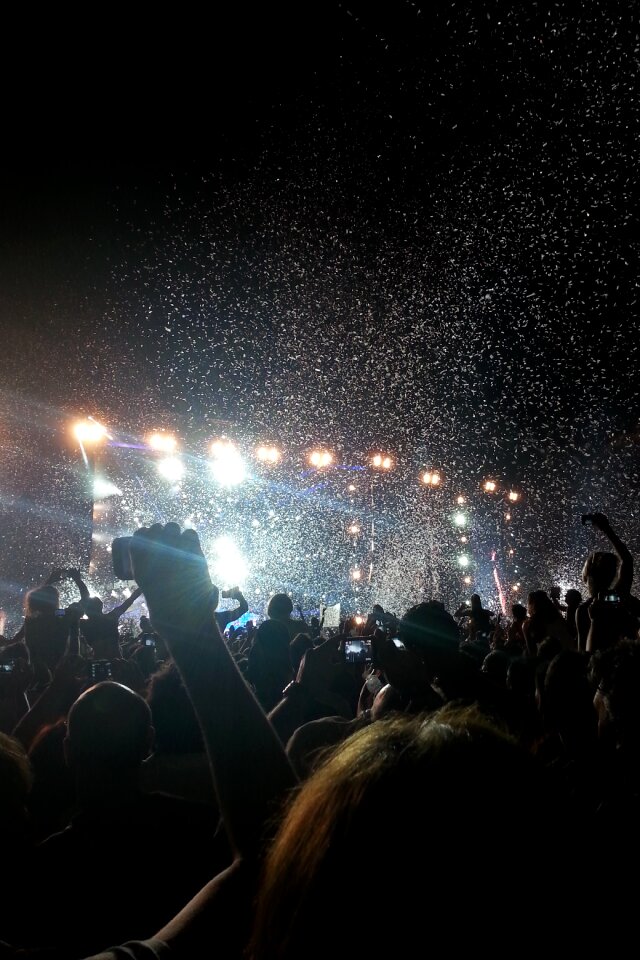 Concert lights and fun emotions