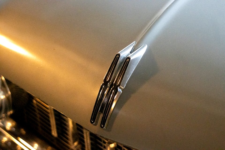 1959 Oldsmobile Dynamic 88 Convertible Coupe - Silver Mist Poly - badge