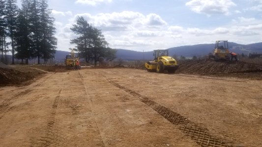 Proof rolling dirt for test