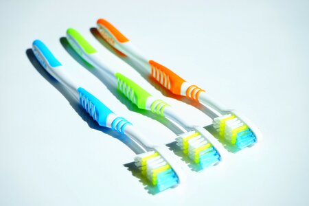 Clean dental hygiene toothbrush head photo