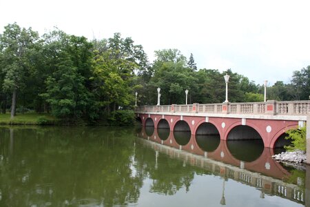 Small river reflection sky photo