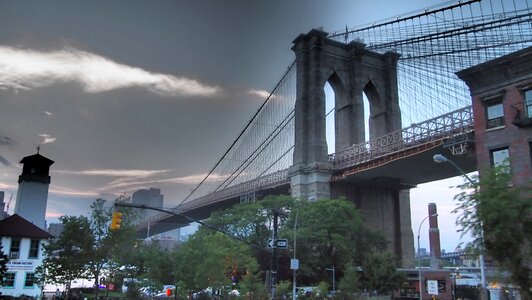 Brooklyn bridge new york suspension bridge photo