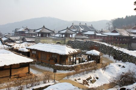 Folk village snow