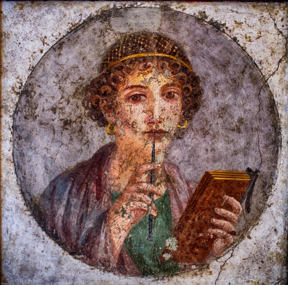 Portrait of a young woman from Pompeii (so-called "Sappho")