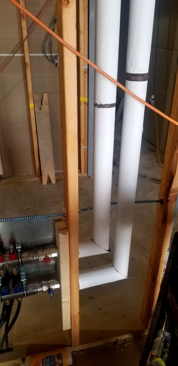 Canaan Valley National Wildlife Refuge Pipe wrap on radiant floor piping