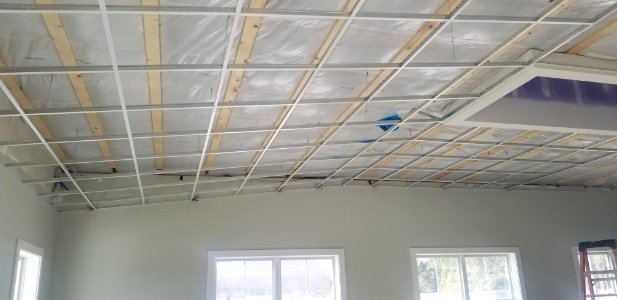 Canaan Valley National Wildlife Refuge - Grid ceiling in open office