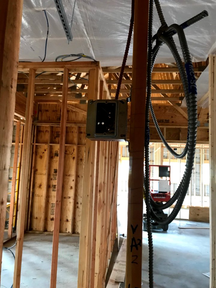 Canaan Valleyy NWR Fire alarm wiring being installed