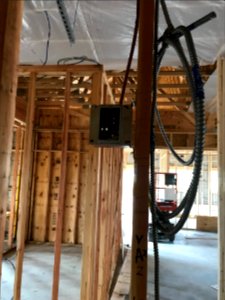 Canaan Valleyy NWR Fire alarm wiring being installed