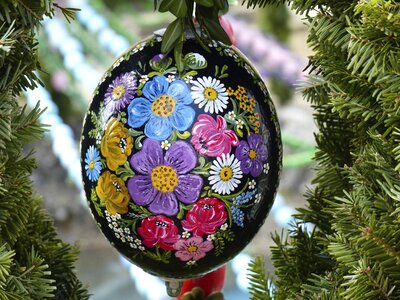 Easter egg easter well biberbach