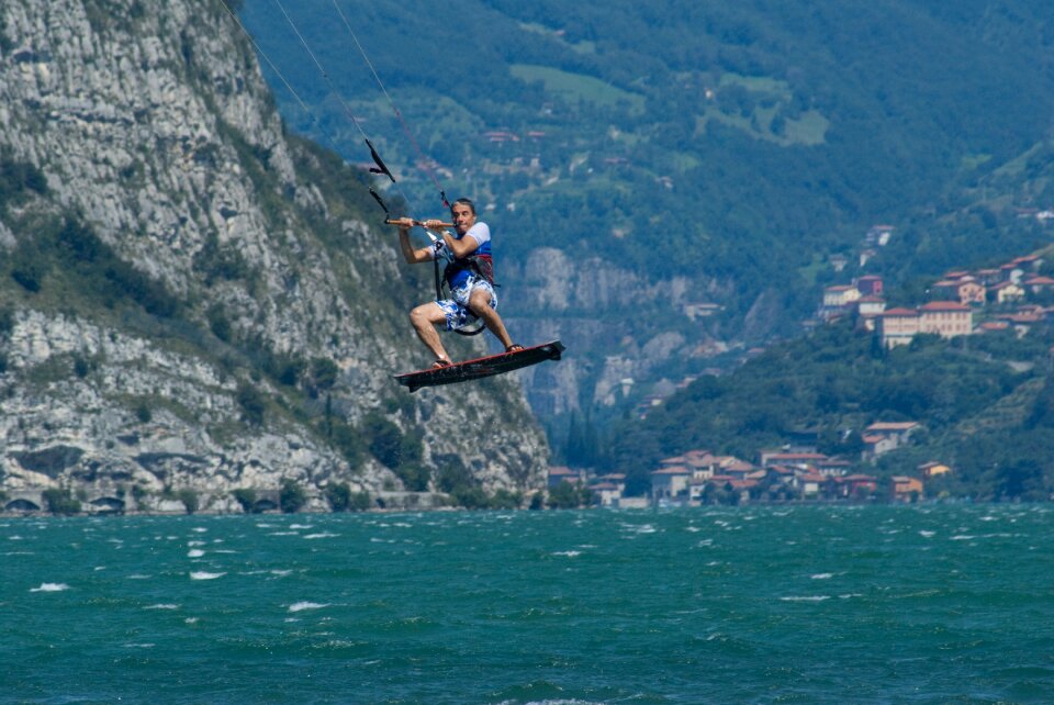 Kitesurf water sports lake
