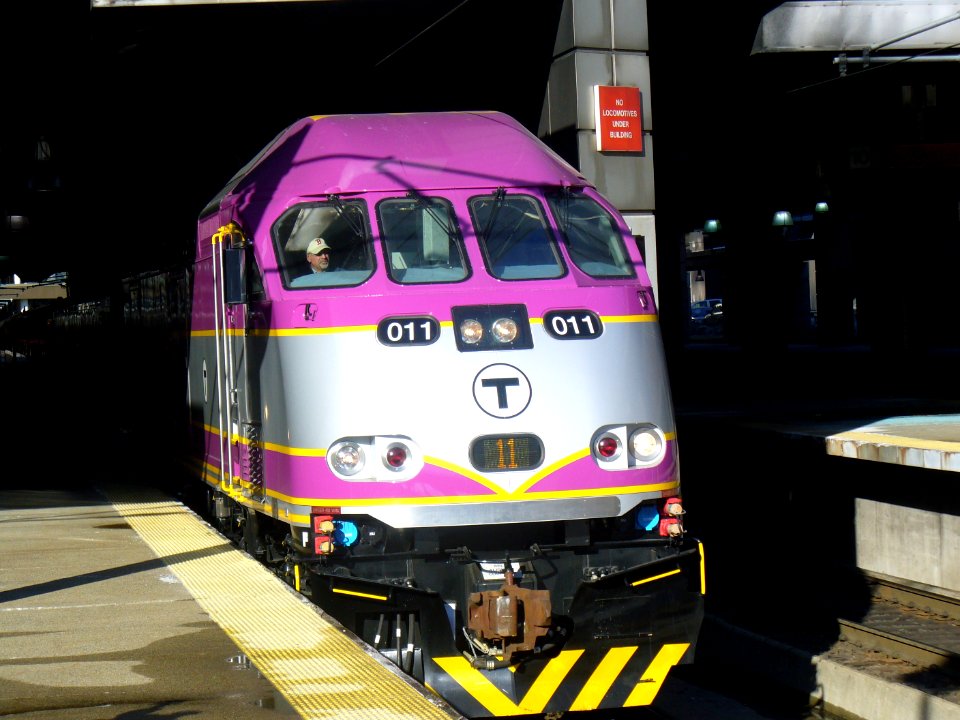 MBTA 2nd New Locomotive In Service, February 14, 2011