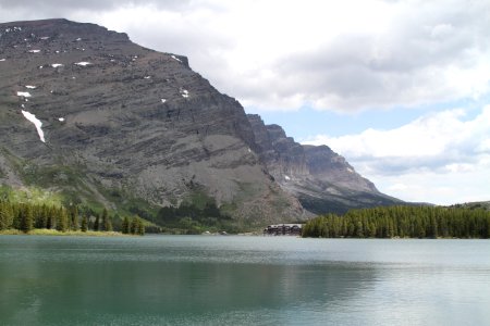 Swiftcurrent Lake and the Many Glacier Hotel photo