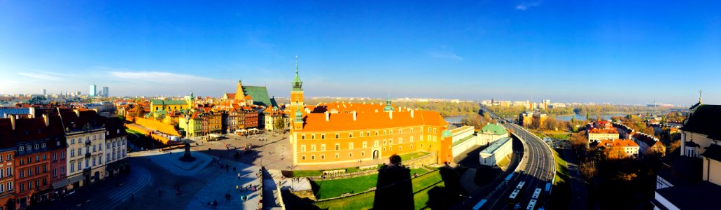 Warsaw old town and castle.