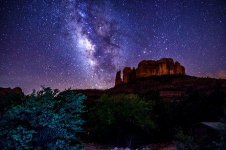 Milky Way over Cathedral Rock photo