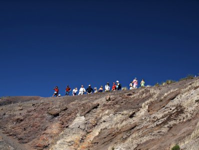 From inside the crater, Vesuvius