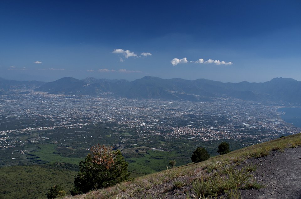 Urban areas around Vesuvius