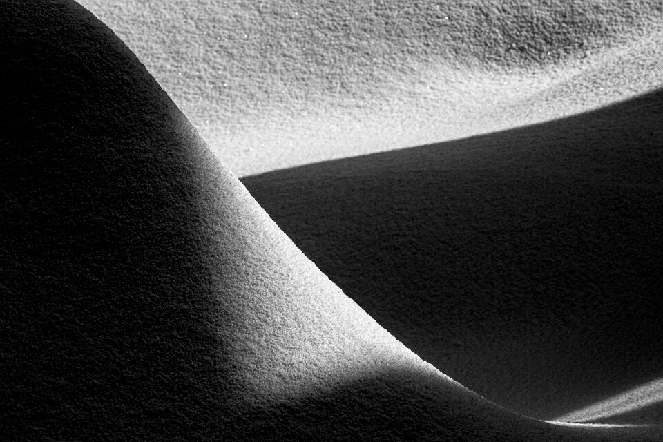 Light shadow snow