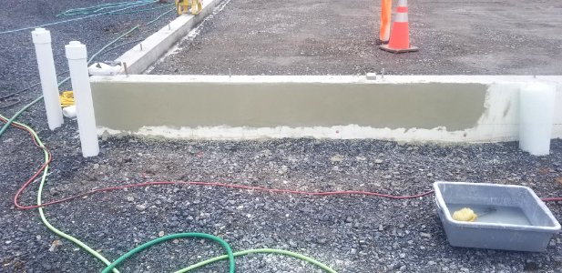 CVNWR Stucco being applied on the western wall