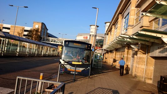 YX67 UZA at Scunthorpe bus station