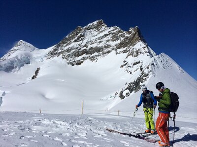 Snow snow mountain in the cold photo