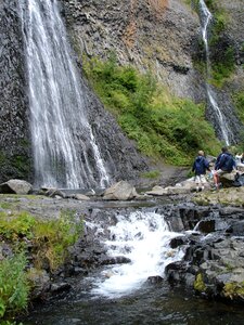 Waterfall water basalt photo