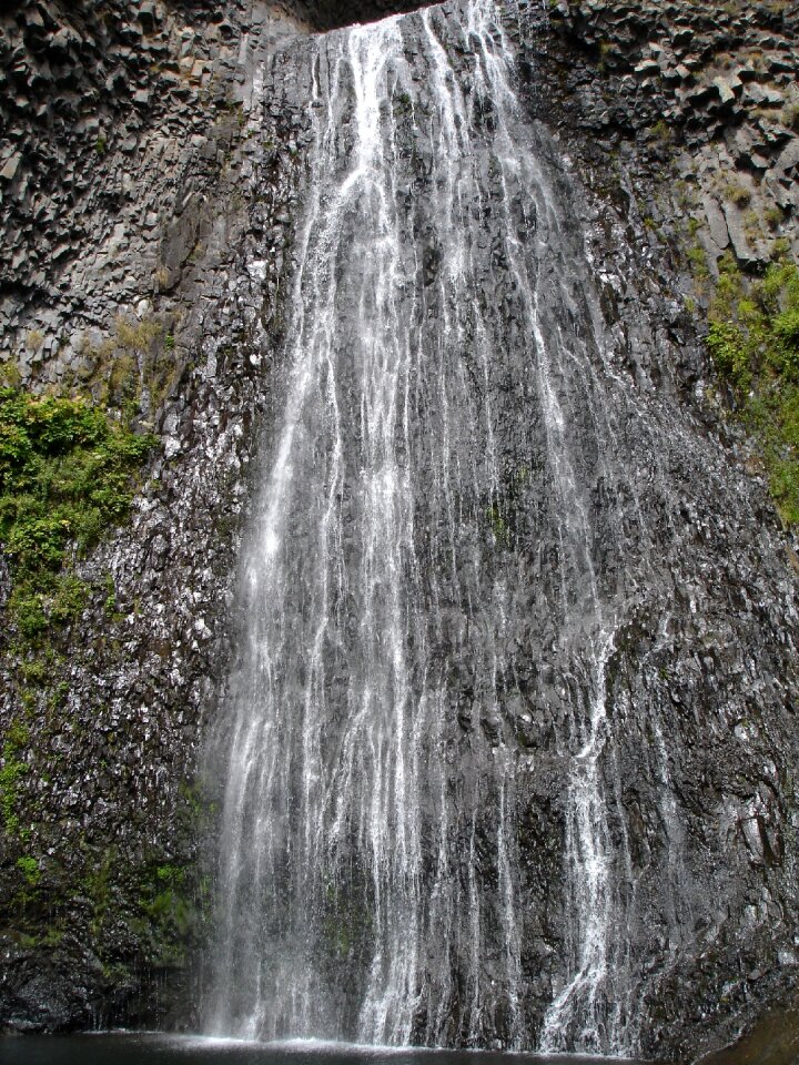 Waterfall water basalt