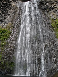 Waterfall water basalt photo