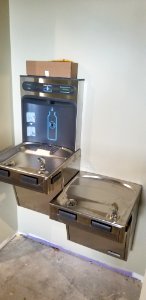 Canaan Valley National Wildlife Refuge Water fountains installed in exhibit room