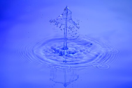 Water feature blue spray photo