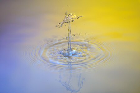 Water feature blue spray photo