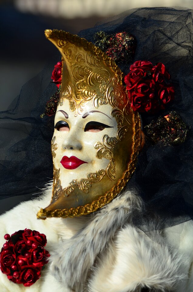 Mask costume decorated