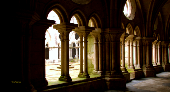 Gothic cloisters of Sé do Porto Portugal photo