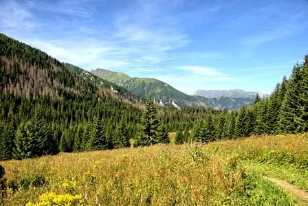 Top view mountains view photo