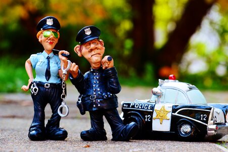 Funny figure police photo