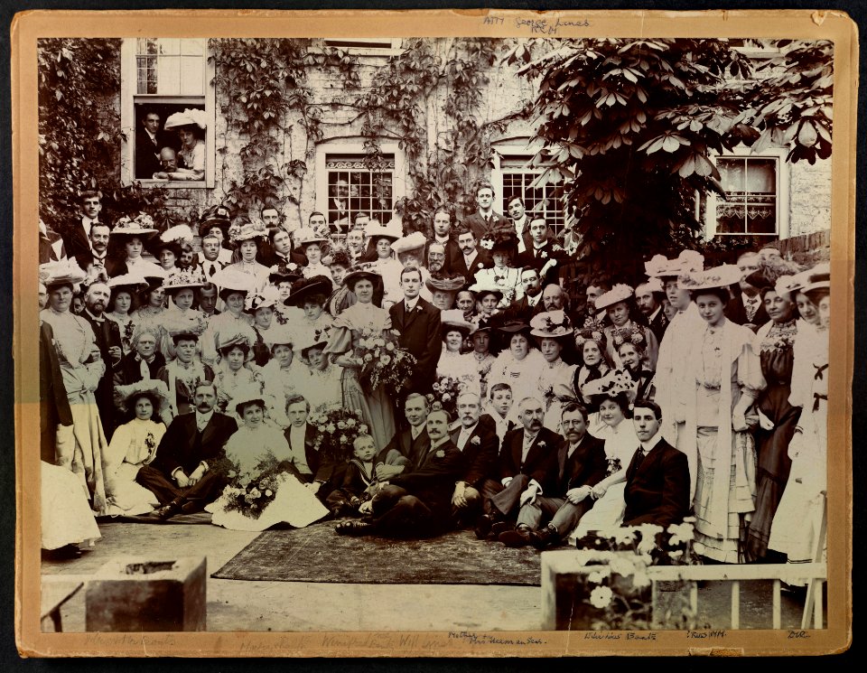 Wedding of of William Lines & Winnie Bouts at Brentford, 1 June 1907