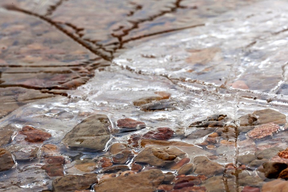 Ice at Monroe Lake
