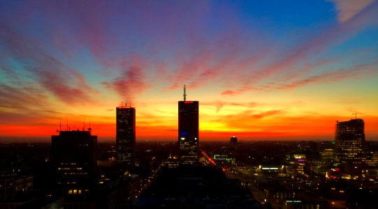 Warsaw sunset photo