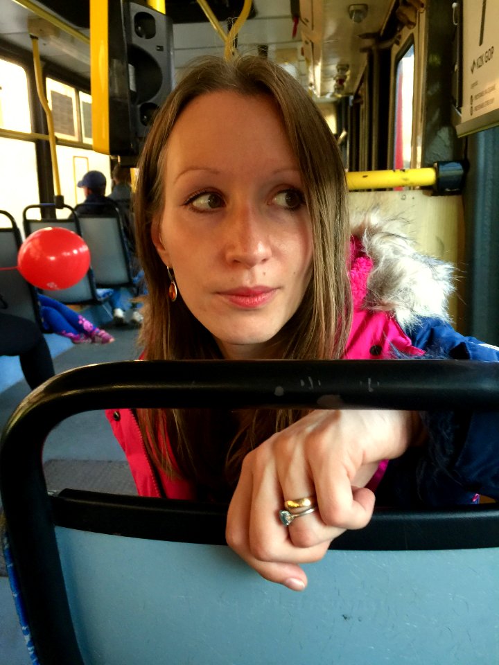 Girl on the tram, Chorzów.